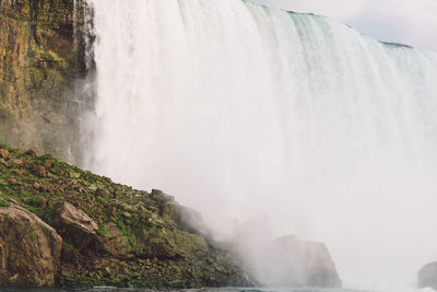 Scenic view of waterfall