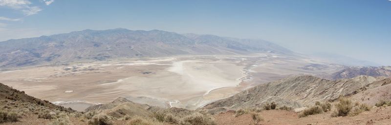 Scenic view of desert against sky