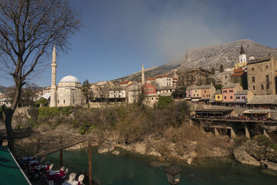 Cityscape of the city of mostar, bosnia and herzegovina