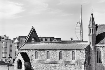 Panoramic view of old building against sky