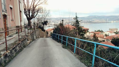 View of town by river