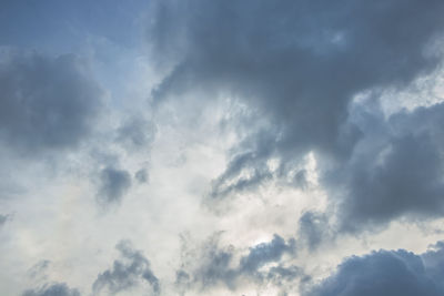 Low angle view of clouds in sky