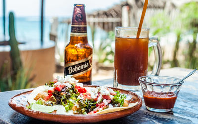 Close-up of drink on table