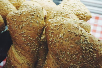 Close-up of bread in store