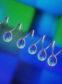 Close-up of bubbles on table