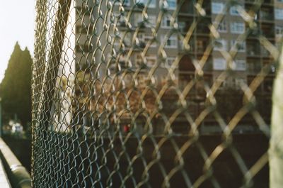 Close-up of railing