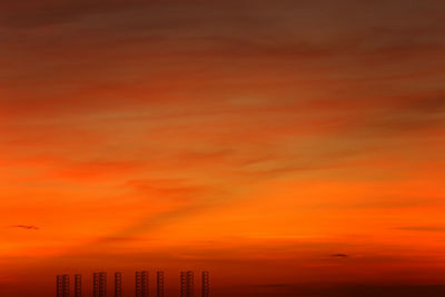 Scenic view of dramatic sky during sunset