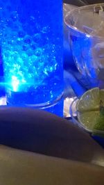Close-up of water in jar on table