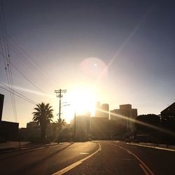 Road at sunset