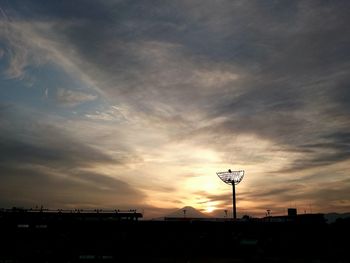 Silhouette landscape at sunset