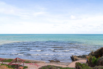 Scenic view of sea against sky