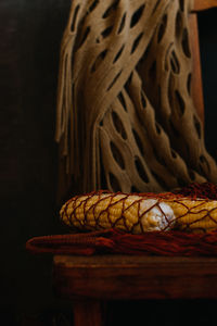 Close-up of snake against gray background