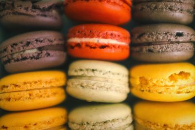 Full frame shot of macaroons