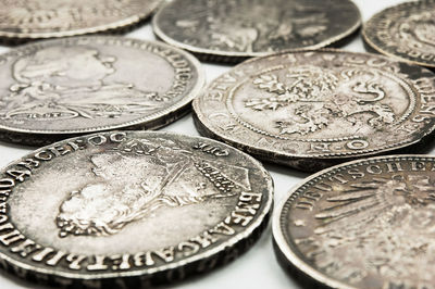 Close-up of coins