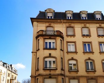 Low angle view of old building against sky