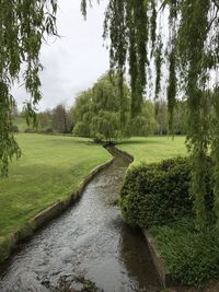 Scenic view of land against sky