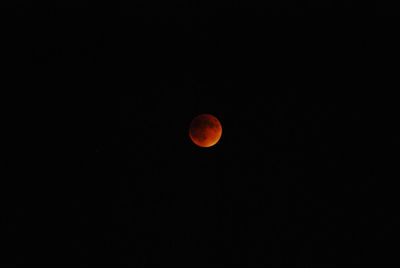 Low angle view of moon in sky