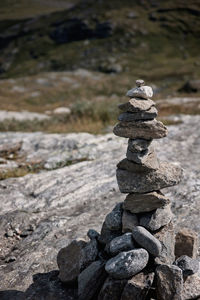 Stack of stones on rock