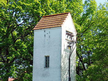 Low angle view of old building against sky