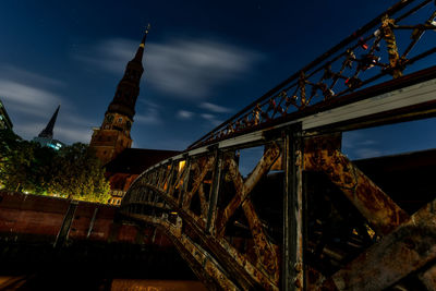 Low angle view of bridge against sky