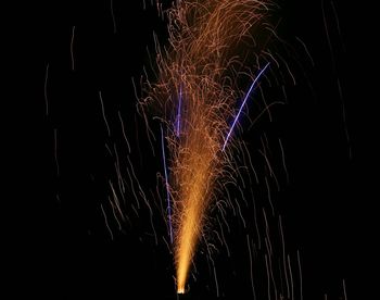 Firework display at night