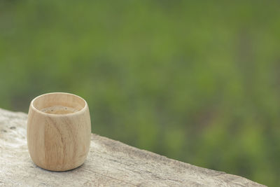 Close-up of coffee on table