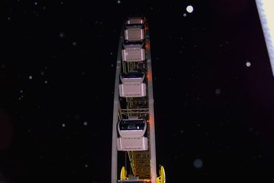 Close-up of built structure at night