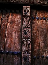 Close-up of old wooden wall