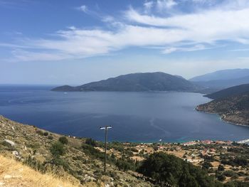 High angle view of calm sea