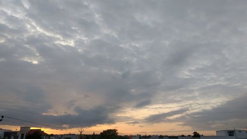 Low angle view of cloudy sky