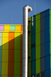 Abstract image of factory against clear sky