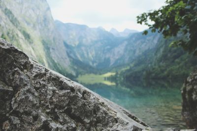 Scenic view of rocky mountains against sky
