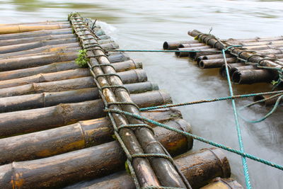 Horse cart in water