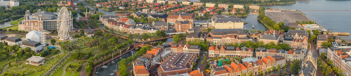 High angle view of cityscape