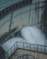 High angle view of bridge