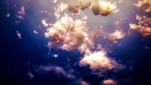 Low angle view of clouds in sky