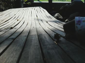 Close-up of wooden plank