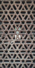 Full frame shot of metal grate