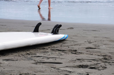 Surf board isolated on the beach.
