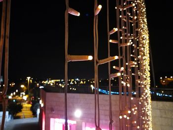 Illuminated built structure at night