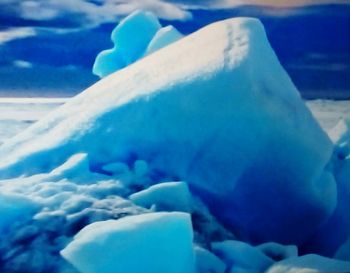 Close-up of frozen sea