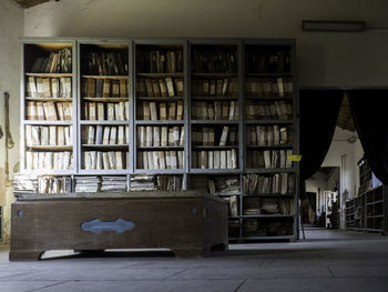 Open book on floor in building