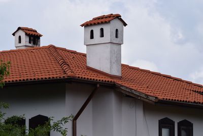 Low angle view of building against sky