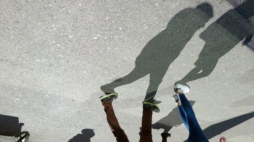 Shadow of people on wall