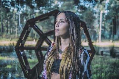 Portrait of young woman