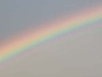 Defocused image of rainbow against sky