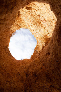 High angle view of rock formations