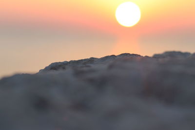 Close-up of sun during sunset