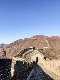 View of historical building against blue sky