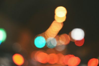 Defocused lights at night